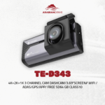 TE-D343 داش كام تيكار ثلاث عدسات سوني 4K خلفية 2Kتتبع WIFI تصوير 24ساعة