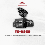 TE-D360 تيكار داش كام 3.16 انش 4 كامﻴﺮات 360 درجة كاميرا أمامية 2K ومع رؤية ليلية واضحة